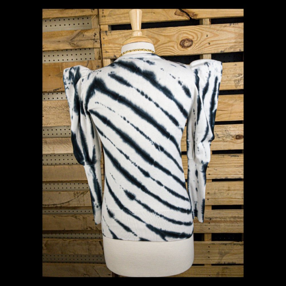 Sunday Brand, Tie Dye, Navy and White Sweater - Picture 2 of 3